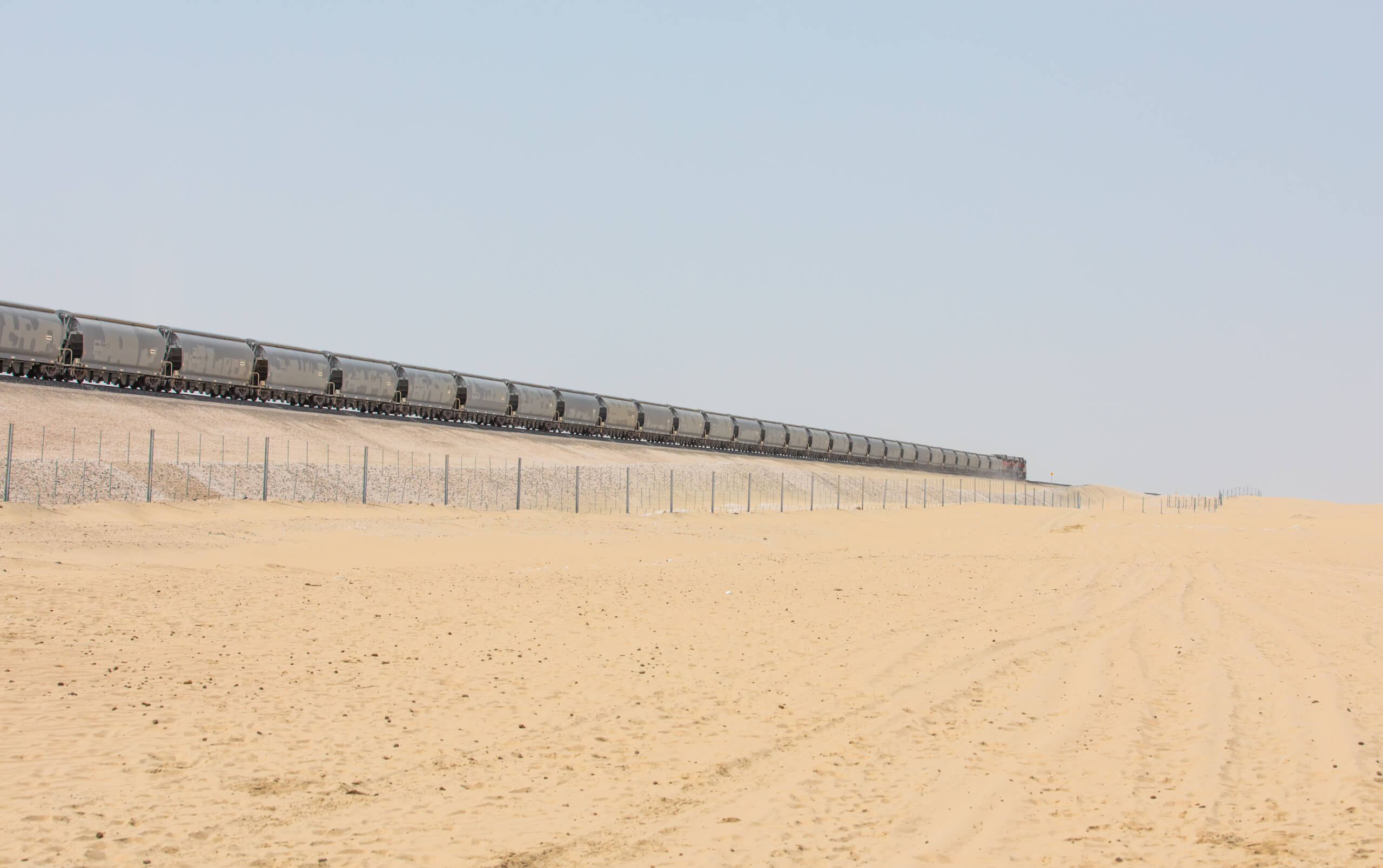 Train in dessert